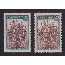 ARGENTINA 1935 GJ 816 ESTAMPILLAS NUEVAS CON GOMA 1 MATE NACIONAL 1 MATE CANADIENSE U$ 45
